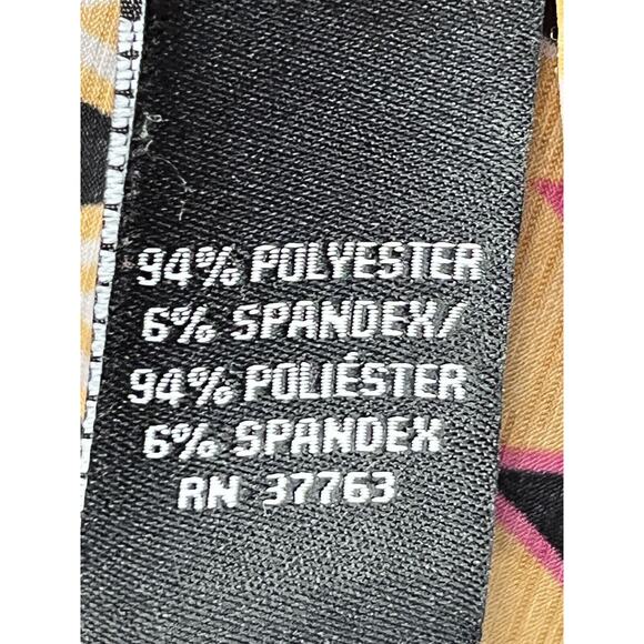 Rafaella Sleeveless top Womens Plus Size 1X Chevron Pink Orange Stretch - Picture 5 of 8